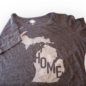 Gray Michigan Home T-Shirt
